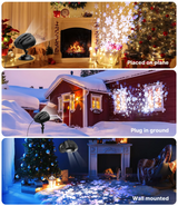 SNOWGLOW – Projecteur LED de chute de neige à double tête