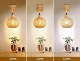SolBambu Wandlampe – Handgeflochtene Bambuslaterne für Moderne Naturräume-Leuchtezauber