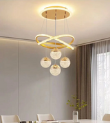 LumaCrest LED Pendelleuchte – Modernes Art Deco-Design für Esszimmer und Wohnzimmer-Leuchtezauber