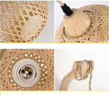 NaturLume Bambus Wandlaterne – Handgeflochtene Wandleuchte aus Rattan mit E27 Sockel-Leuchtezauber