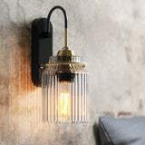 Vintage Wandlampe mit geripptem Glasschirm-Leuchtezauber