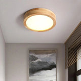 Runde Deckenlampe aus Holz-Leuchtezauber