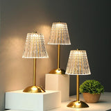 Goldene Kristall-Tischlampe-Leuchtezauber