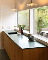 Moderne Solara-Pendelleuchte aus Glas-Leuchtezauber