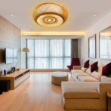 LumaBambu: Moderne Bamboe Plafondlamp Flush-Mount-Leuchtezauber