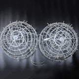 Guirlande lumineuse de Noël à boules en rotin LED