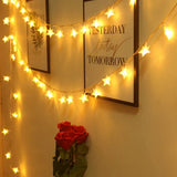 StellaGlow Catena luminosa a LED con stelle – 51-100 LED a batterie