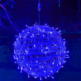 Guirlande lumineuse de Noël à boules en rotin LED