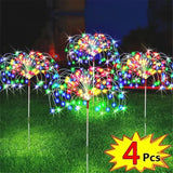 Lumières de Noël solaires à LED effet feu d’artifice