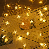StellaGlow Catena luminosa a LED con stelle – 51-100 LED a batterie