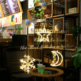 Luce LED per finestre SantaGlow con ventosa