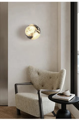 Applique da parete di lusso con sfera in marmo