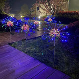Lumières de Noël solaires à LED effet feu d’artifice
