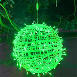 Guirlande lumineuse de Noël à boules en rotin LED
