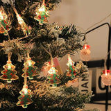 LumiJoy Catena luminosa natalizia a LED – Albero di Natale, Pupazzo di neve & Babbo Natale