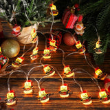 LumiJoy Catena luminosa natalizia a LED – Albero di Natale, Pupazzo di neve & Babbo Natale
