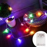 StellaGlow Catena luminosa a LED con stelle – 51-100 LED a batterie