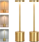 LumiÉlan – Klassische Wiederaufladbare Tischlampe mit Touch, 3 Farben & Stufenloser Dimmung-Leuchtezauber