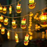 LumiJoy Catena luminosa natalizia a LED – Albero di Natale, Pupazzo di neve & Babbo Natale
