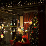 Guirlande lumineuse de Noël LED LumiWeih avec bonhomme de neige, sapin & Père Noël