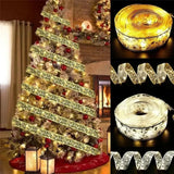 LumiRibbon Nastro natalizio dorato con catena di luci LED – 2M/5M/10M