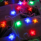 StellaGlow Catena luminosa a LED con stelle – 51-100 LED a batterie