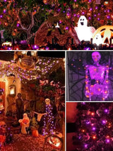 GLOWSPELL – Guirlande lumineuse LED Halloween 100/200 LEDs avec câble noir