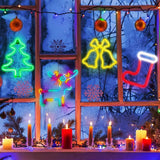 Néon de Noël magique – Renne, chaussette & sapin – LED