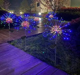 Lumières de Noël solaires à LED effet feu d’artifice