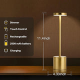 LumiÉlan – Klassische Wiederaufladbare Tischlampe mit Touch, 3 Farben & Stufenloser Dimmung-Leuchtezauber