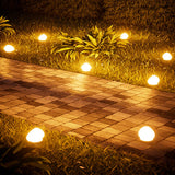 LUXGLOW Solar-Kiesel Außenleuchte-Leuchtezauber