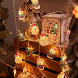 Guirlande lumineuse de Noël LED LumiWeih avec bonhomme de neige, sapin & Père Noël