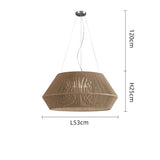 BonLumi Naturé – Retro Bonbon Pendelleuchte aus Hanfseil & Rattan