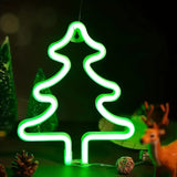 Néon de Noël magique – Renne, chaussette & sapin – LED