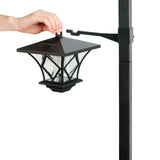 SolarEleganz 2-in-1 Solar-Pfostenlampe-Leuchtezauber