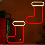 Néon de Noël magique – Renne, chaussette & sapin – LED