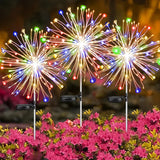 Lumières de Noël solaires à LED effet feu d’artifice