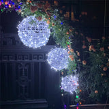 Guirlande lumineuse de Noël à boules en rotin LED