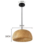 Suspension en bambou ZenWeave – Lampe suspendue artisanale de style asiatique pour la maison et la restauration