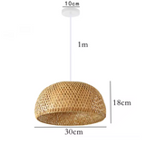 Suspension en bambou ZenWeave – Lampe suspendue artisanale de style asiatique pour la maison et la restauration