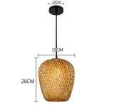 Suspension en bambou ZenWeave – Lampe suspendue artisanale de style asiatique pour la maison et la restauration
