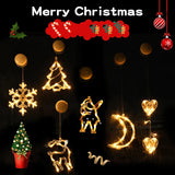 Luce LED per finestre SantaGlow con ventosa