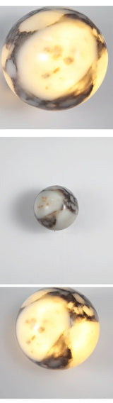 Applique da parete di lusso con sfera in marmo