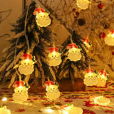 LumiJoy Catena luminosa natalizia a LED – Albero di Natale, Pupazzo di neve & Babbo Natale