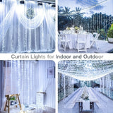 LumiCurtain Rideau lumineux LED USB avec télécommande