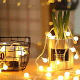 LumiGlobe 10M Petite guirlande lumineuse à boules – USB/piles