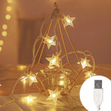 StellaGlow Catena luminosa a LED con stelle – 51-100 LED a batterie