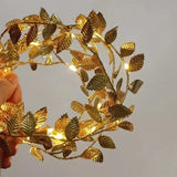 Guirlande lumineuse LED AureaLeaf avec feuilles dorées – Fonctionnant sur piles (2 m / 5 m / 10 m) pour Noël