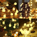 LumiGlobe 10M Petite guirlande lumineuse à boules – USB/piles