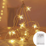 StellaGlow Catena luminosa a LED con stelle – 51-100 LED a batterie